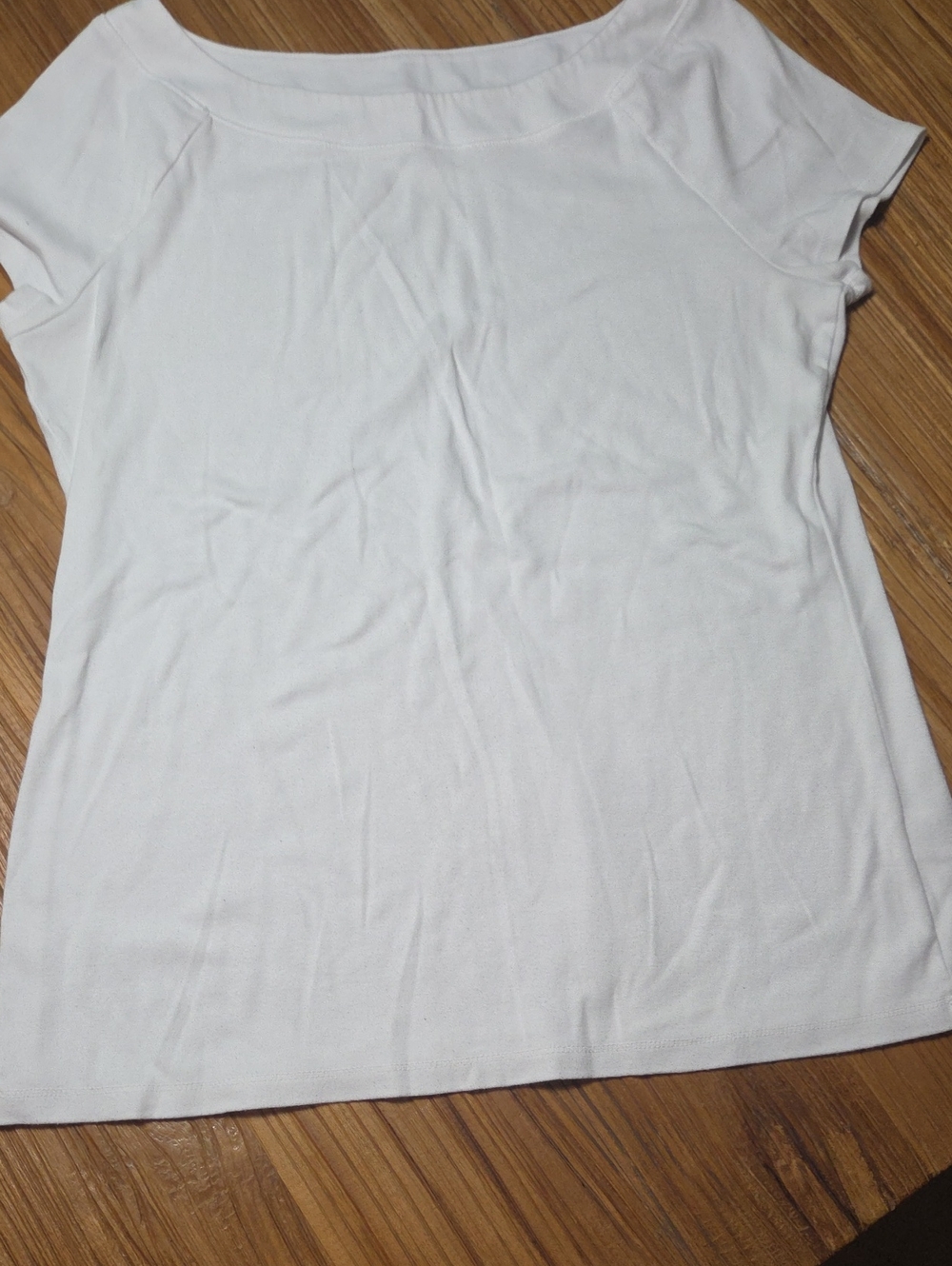 Westport White Boatneck Short Sleeve Tee